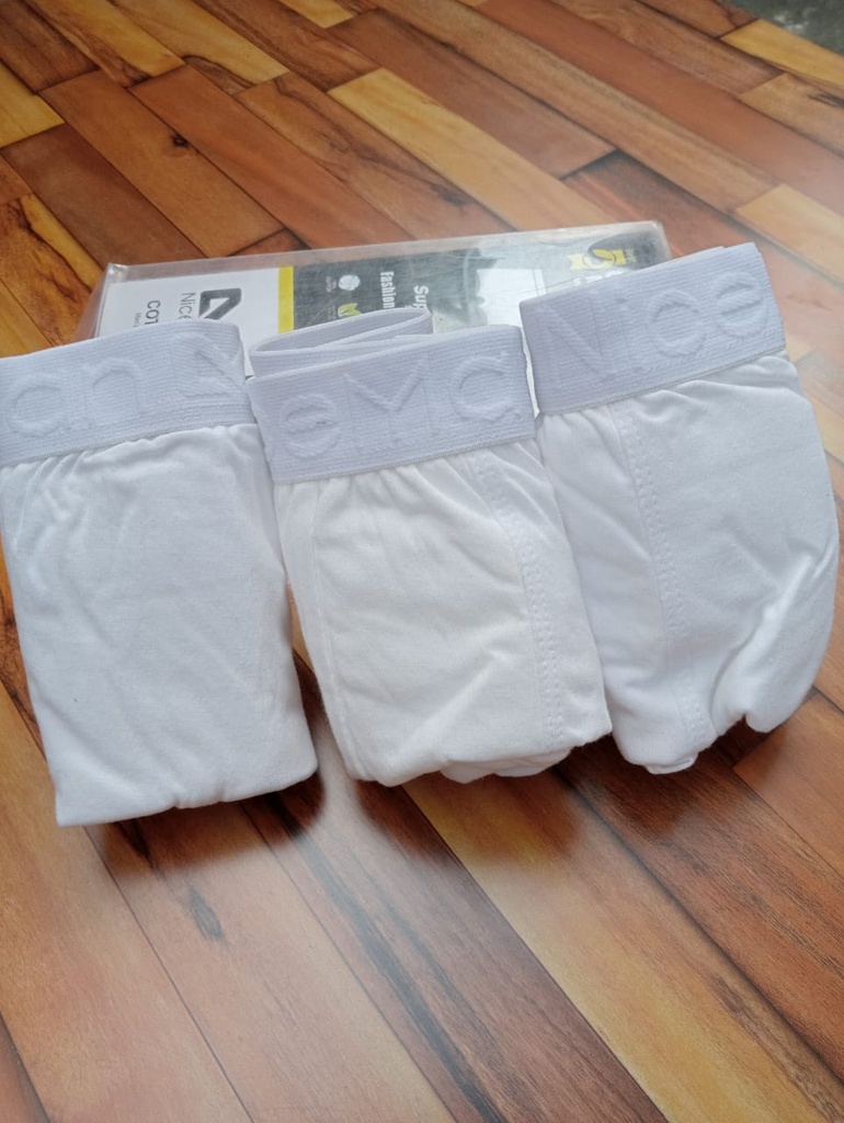 Nice Man 3-Pack White Medium Boxers