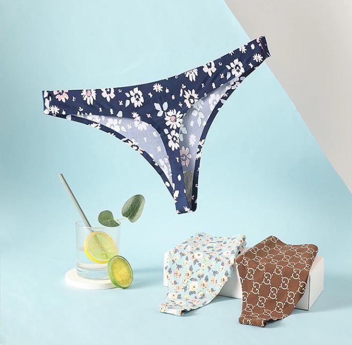 3-Pack Cute Floral Thongs (Size 6-12)