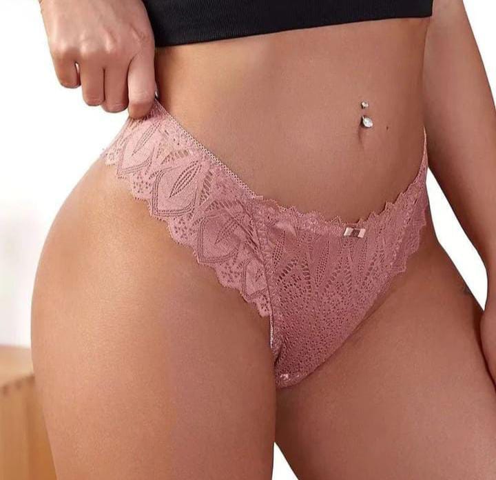3-Pack Low-waist Lace Thong (Size 10-14)