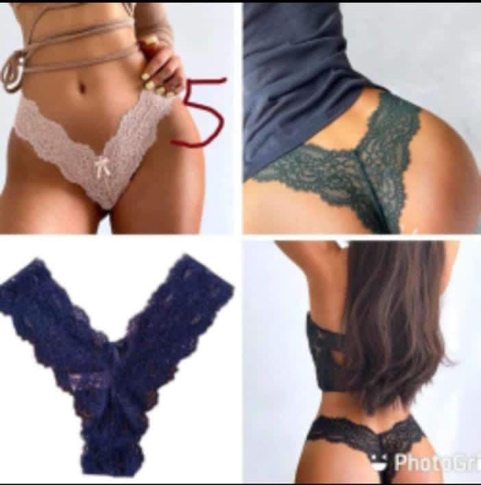 3-Pack Sexy Lace Thongs (Size 6-8)