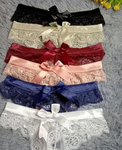 3-Pack Floral Lace Bow-tie Pantie (Size 6-12)