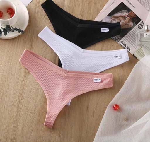3-Pack Comfy Cotton Thongs (Size 8-12)
